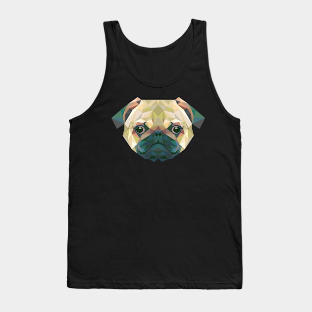 Pupy Dog Art Tank Top by Pixel Poetry